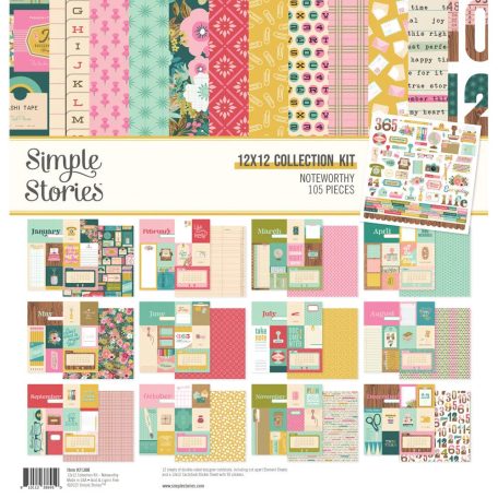 Simple Stories Scrapbook papírkészlet 12" (30 cm) - Collection Kit - Noteworthy (1 csomag)