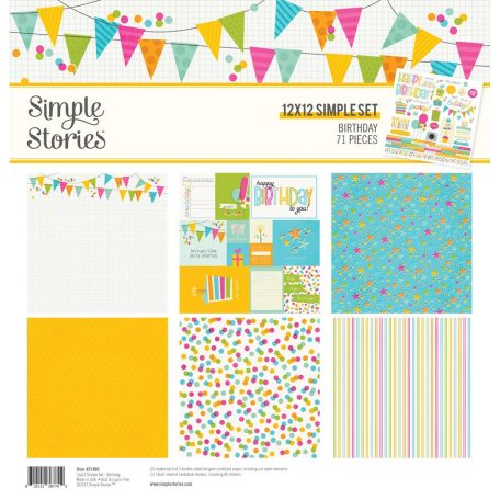 Simple Stories Scrapbook papírkészlet 12" (30 cm) - Collection Kit - Birthday (1 csomag)