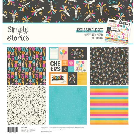 Simple Stories Scrapbook papírkészlet 12" (30 cm) - Collection Kit - Happy New Year (1 csomag)