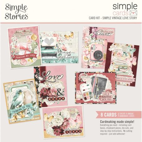 Simple Stories Kivágatok  - Simple Cards Kit - Simple Vintage Love Story (1 csomag)