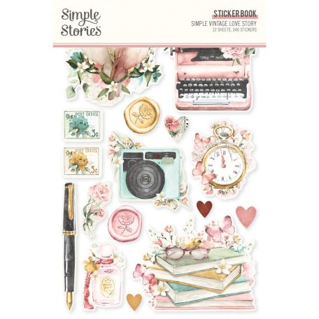 Simple Stories Matrica  - Sticker Book - Simple Vintage Love Story (12 ív)