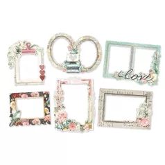   Simple Stories Chipboard  - Chipboard Frames - Simple Vintage Love Story (1 csomag)