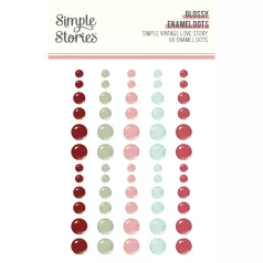   Simple Stories Díszítőelem  - Enamel Dots - Simple Vintage Love Story (1 ív)