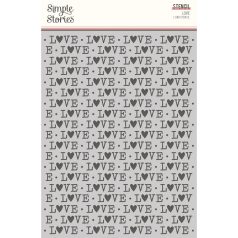   Simple Stories Stencil 6"x8" - Love - Simple Vintage Love Story (1 db)