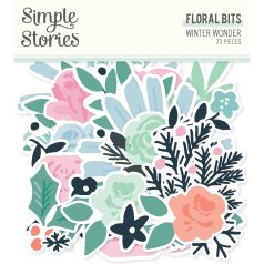   Simple Stories Kivágatok  - Floral Bits & Pieces - Winter Wonder (1 csomag)
