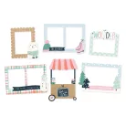 Simple Stories Chipboard  - Chipboard Frames - Winter Wonder (1 csomag)