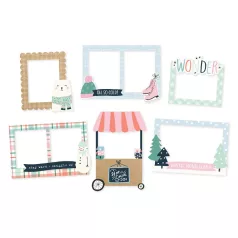   Simple Stories Chipboard  - Chipboard Frames - Winter Wonder (1 csomag)