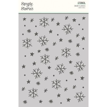 Simple Stories Stencil 6"x8" - Snow Flurries - Winter Wonder (1 db)
