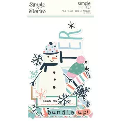   Simple Stories Kivágatok  - Simple Pages Pieces - Winter Wonder (1 csomag)