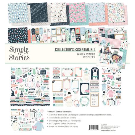 Simple Stories Scrapbook papírkészlet 12" (30 cm) - Collector's Essential Kit - Winter Wonder (1 csomag)