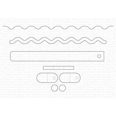   My Favorite Things Vágósablon  - Movin' & Groovin' Slimline - Die-namics (1 csomag)