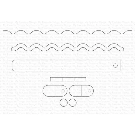 My Favorite Things Vágósablon  - Movin' & Groovin' Slimline - Die-namics (1 csomag)