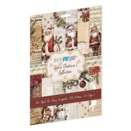Papers For You Rizspapír A4 - Father Christmas I - Rice Paper Kit  (6 ív)