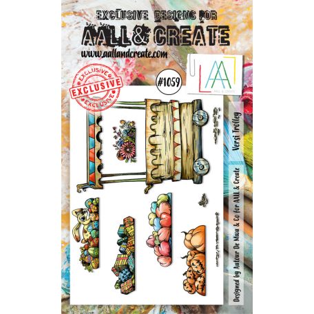 AALL & CREATE Szilikonbélyegző A6 - Versi Trolley - Stamp Set (1 db)