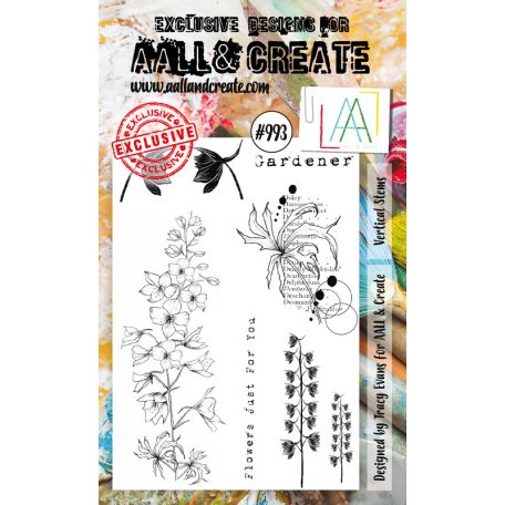 AALL & CREATE Szilikonbélyegző A6 - Vertical Stems - Stamp Set (1 db)