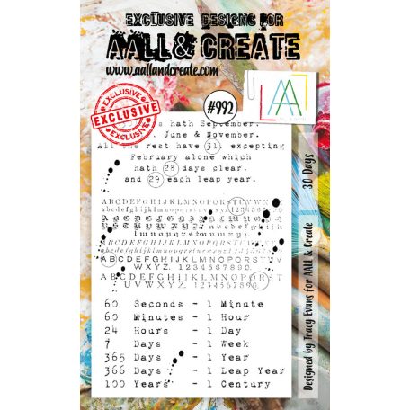 AALL & CREATE Szilikonbélyegző A7 - 30 Days - Stamp Set (1 db)