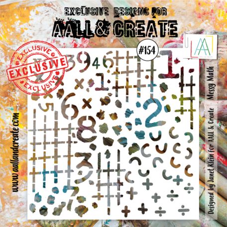 AALL & CREATE Stencil 6" (15 cm) - Messy Math (1db)