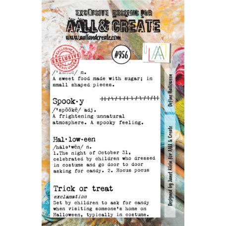 AALL & CREATE Szilikonbélyegző A7 - Define Halloween - Stamp Set (1 db)