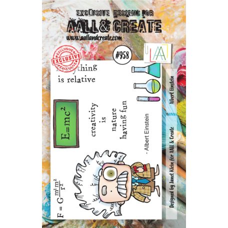 AALL & CREATE Szilikonbélyegző A7 - Albert Einstein - Stamp Set (1 db)