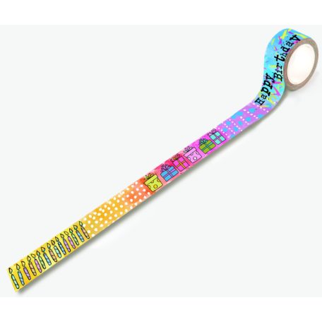 AALL & CREATE Dekorációs ragasztószalag 20mm - Birthday Bumps - Washi Tape (1 db)