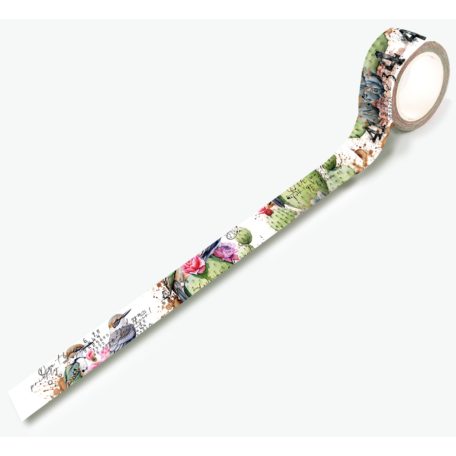 AALL & CREATE Dekorációs ragasztószalag 20mm - Prickly Blooms - Washi Tape (1 db)