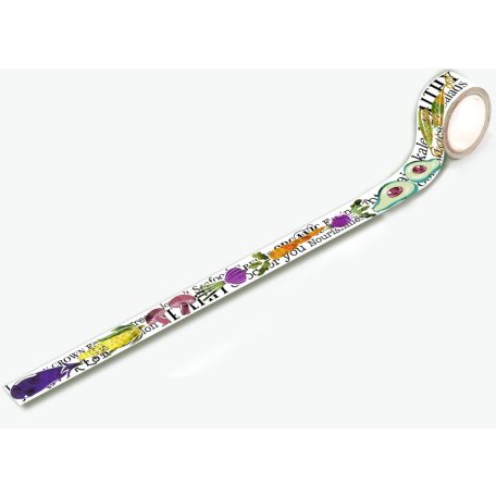 AALL & CREATE Dekorációs ragasztószalag 20mm - Story of Veg - Washi Tape (1 db)