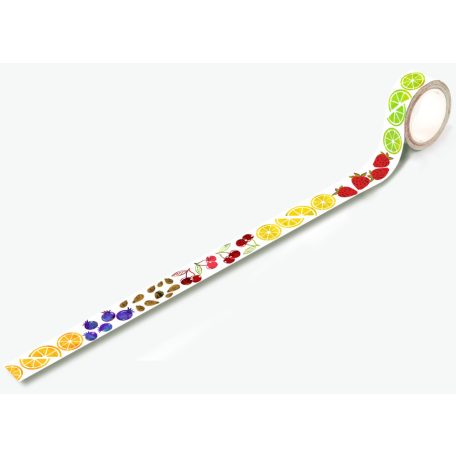 AALL & CREATE Dekorációs ragasztószalag 20mm - Fruit Machine - Washi Tape (1 db)