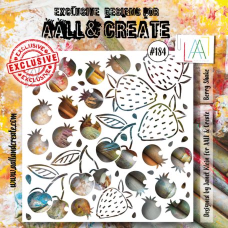 AALL & CREATE Stencil 6" (15 cm) - Berry Shake (1db)