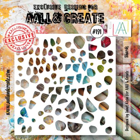 AALL & CREATE Stencil 6" (15 cm) - Shards (1db)