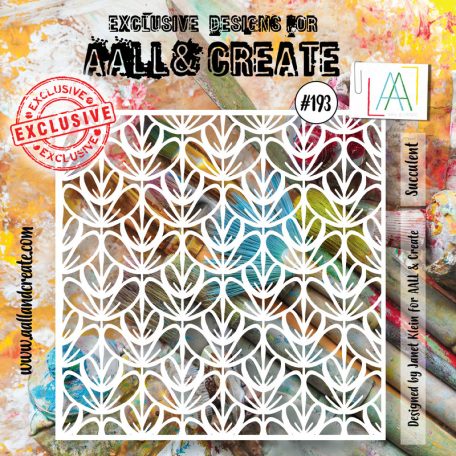 AALL & CREATE Stencil 6" (15 cm) - Succulent (1db)
