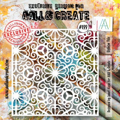 AALL & CREATE Stencil 6" (15 cm) - Lisbon Tile (1db)