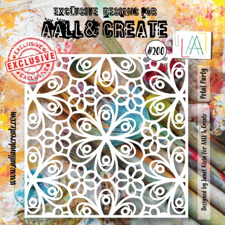 AALL & CREATE Stencil 6" (15 cm) - Petal Party (1db)
