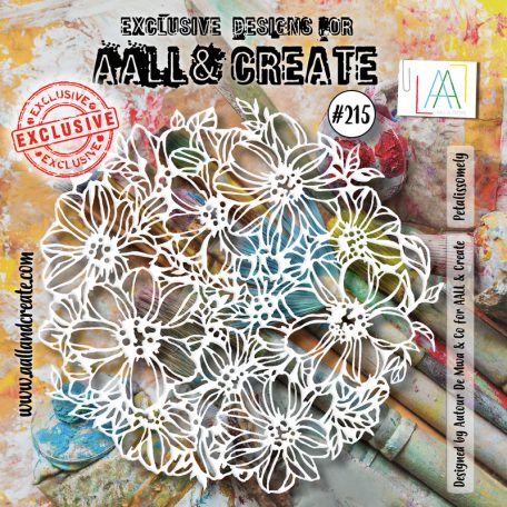 AALL & CREATE Stencil 6" (15 cm) - Petalissomely (1db)