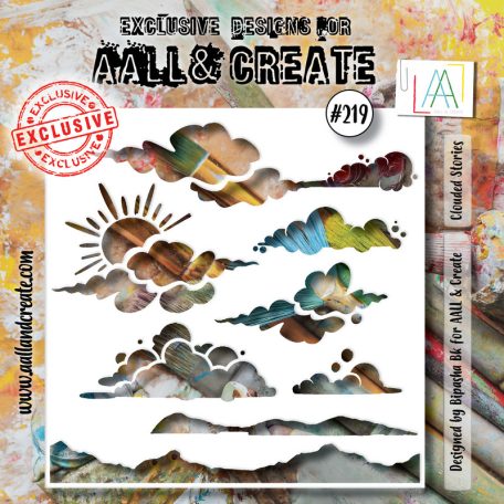 AALL & CREATE Stencil 6" (15 cm) - Clouded Stories (1db)