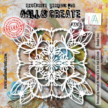AALL & CREATE Stencil 6" (15 cm) - Beaded Lace (1db)