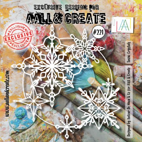 AALL & CREATE Stencil 6" (15 cm) - Snow Crystals (1db)