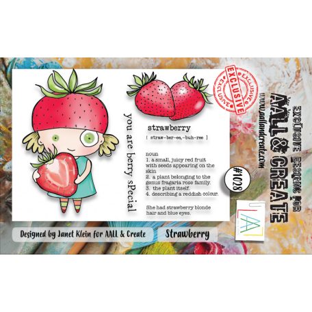 AALL & CREATE Szilikonbélyegző A7 - Strawberry - Stamp Set (1 db)
