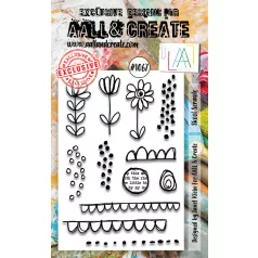  AALL & CREATE Szilikonbélyegző A6 - Skool Scrawls - Stamp Set (1 db)