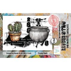   AALL & CREATE Szilikonbélyegző A7 - Prickly Plants - Stamp Set (1 db)