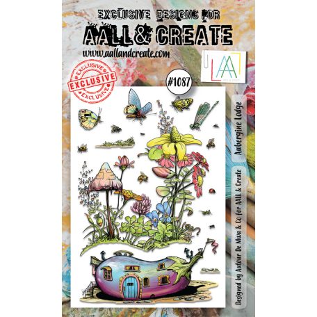 AALL & CREATE Szilikonbélyegző A6 - Aubergine Lodge - Stamp Set (1 db)