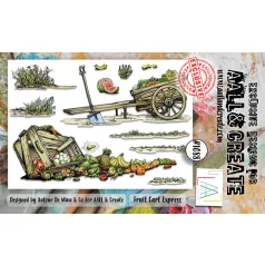   AALL & CREATE Szilikonbélyegző A6 - Fruit Cart Express - Stamp Set (1 db)