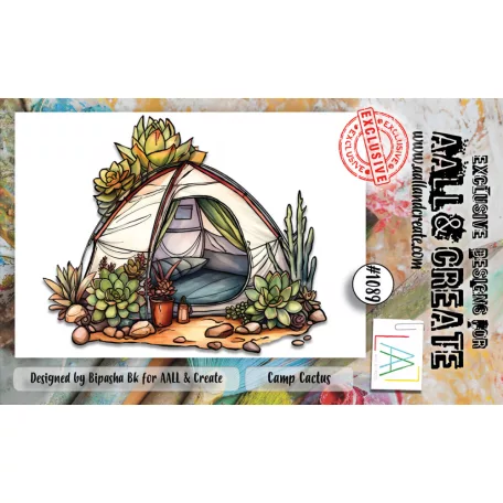 AALL & CREATE Szilikonbélyegző A6 - Camp Cactus - Stamp Set (1 db)