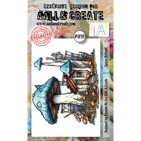 AALL & CREATE Szilikonbélyegző A6 - Spore Retreat - Stamp Set (1 db)