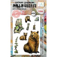   AALL & CREATE Szilikonbélyegző A7 - Grizzly Heights - Stamp Set (1 db)