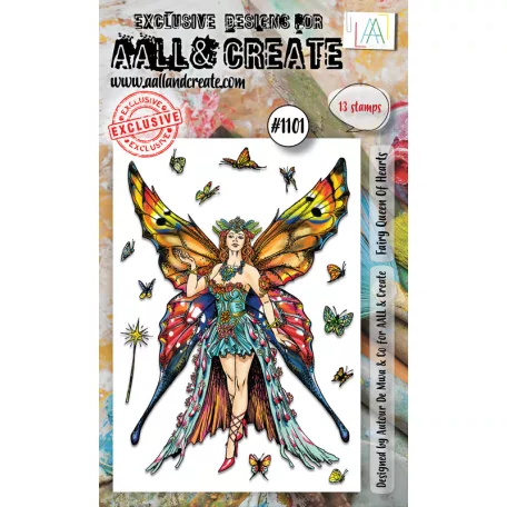 AALL & CREATE Szilikonbélyegző A6 - Fairy Queen Of Hearts - Stamp Set (1 db)