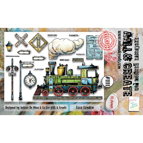 AALL & CREATE Szilikonbélyegző A6 - Loco London - Stamp Set (1 db)