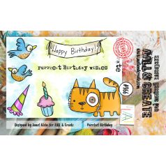   AALL & CREATE Szilikonbélyegző A7 - Purrfect Birthday - Stamp Set (1 db)