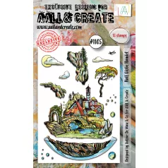   AALL & CREATE Szilikonbélyegző A6 - Half Globe Hamlet - Stamp Set (1 db)