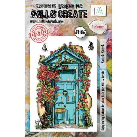 AALL & CREATE Szilikonbélyegző A7 - Knock Knock - Stamp Set (1 db)