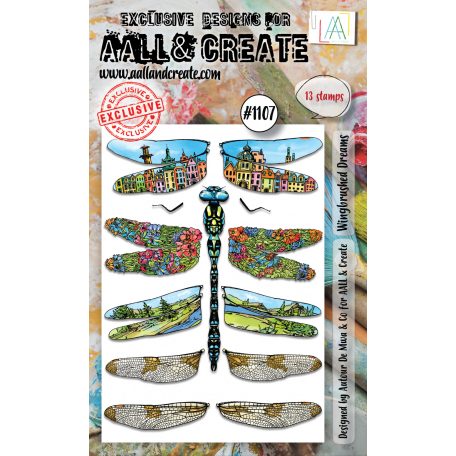 AALL & CREATE Szilikonbélyegző A6 - Wingbrushed Dreams - Stamp Set (1 db)